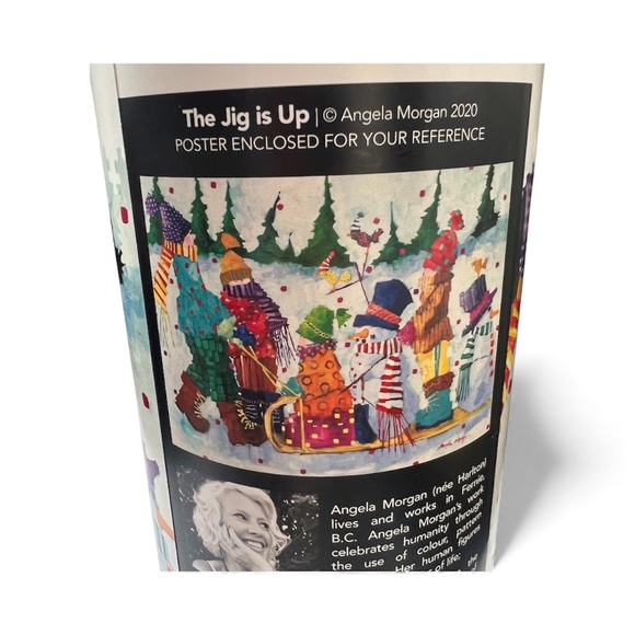 Stand Out Puzzle 750 Piece The Jig is Up 2020 Christmas Sled Ride Family 24 x 18 - Picture 6 of 13
